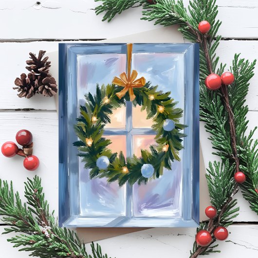 Carte de vacances à l'aquarelle Couronne de vacanc