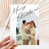 Carte de vacances à l'écriture boho élégante moder