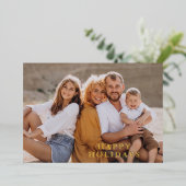 Carte de vacances à motif de fleurs tropicales ave (Debout devant)