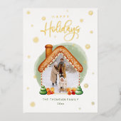 Carte de vacances à motif de maison en pain d'épic (Recto)