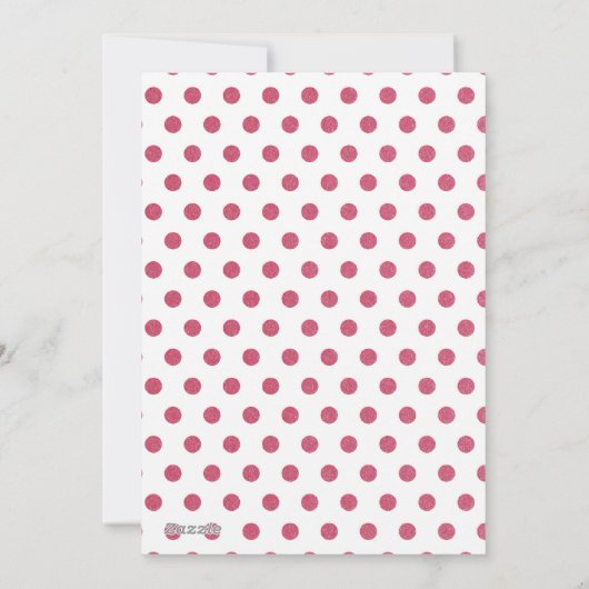 Carte de vacances à motif de points rouges (Dos)