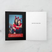 Carte de vacances à motif de pull de Noël rouge (Intérieur)