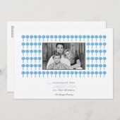 Carte de vacances à motif paon et menthe poivrée (Devant / Derrière)