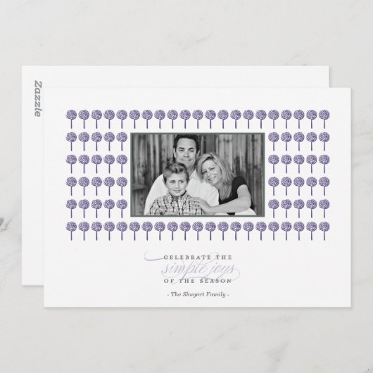 Carte de vacances à motif Peppermint Majestic (Devant / Derrière)