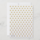 Carte de vacances à motif points dorés (Dos)