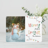 Carte de vacances à paillettes photo Joyeux et Lum (Debout devant)