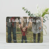 Carte de vacances à plaid Joyeux Noël (Debout devant)