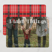 Carte de vacances à plaid Joyeux Noël (Devant / Derrière)