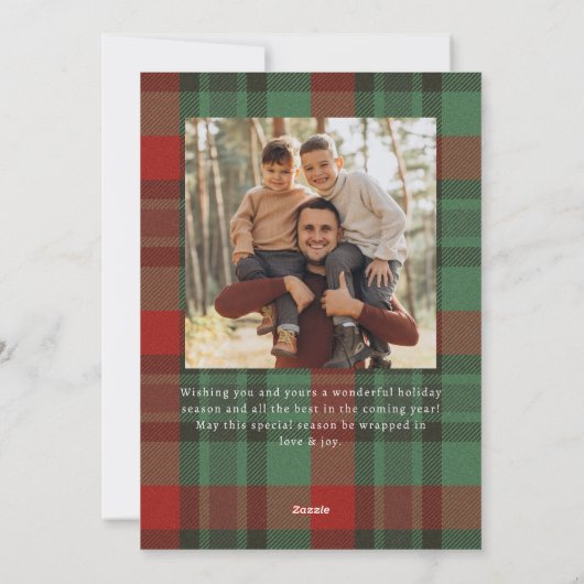 Carte de vacances à plat (Dos)