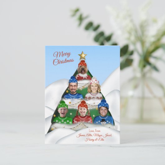 Carte de vacances à plat (Debout devant)