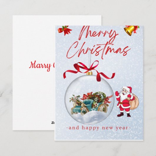 Carte de vacances à plat (Devant / Derrière)