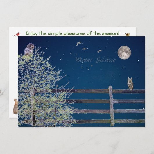 Carte de vacances à plat (Devant / Derrière)