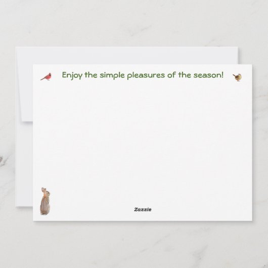 Carte de vacances à plat (Dos)