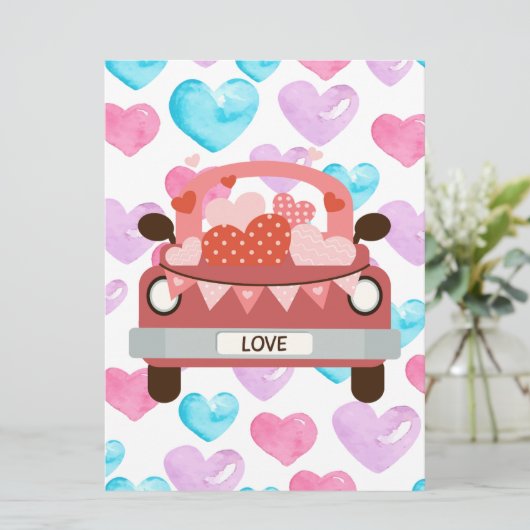 Carte de vacances à plat (Debout devant)