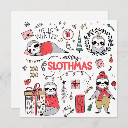 Carte de vacances à plat (Devant / Derrière)