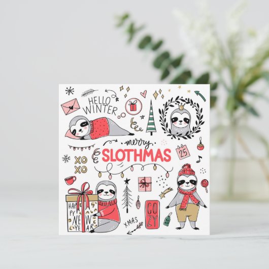 Carte de vacances à plat (Debout devant)