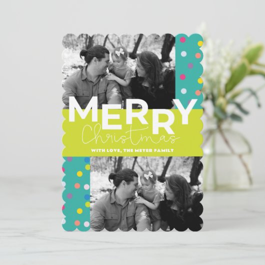 Carte de vacances à plat (Debout devant)