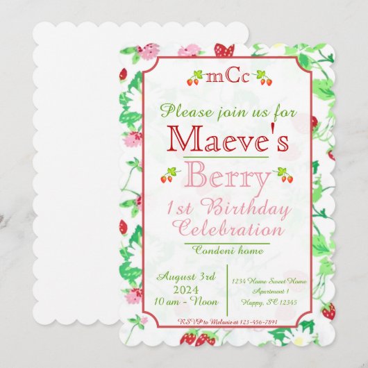 Carte de vacances à plat (Devant / Derrière)