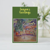 Carte de vacances à plat (Debout devant)