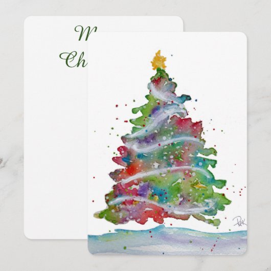 Carte de vacances à plat (Devant / Derrière)