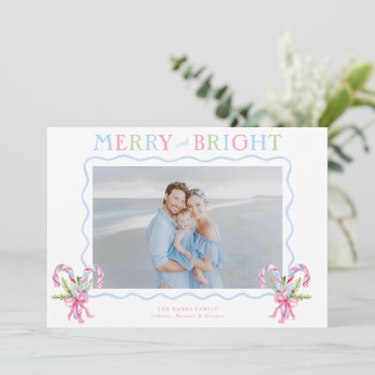 Carte de vacances à plat (Debout devant)