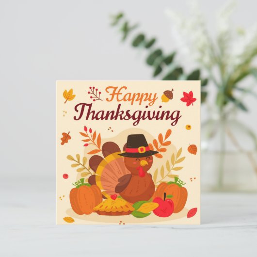 Carte de vacances à plat (Debout devant)