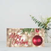 Carte de vacances à plat Arbre de Noël Rouge (Debout devant)