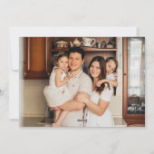 Carte de vacances à plat avec photo Red et White J (Dos)