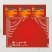 Carte de vacances à plat en forme de dôme étoilé a (Devant / Derrière)