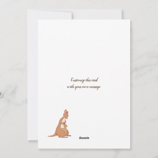 Carte de vacances à plat Momma Kangaroo (Dos)