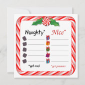 Carte de vacances à plat Naughty or Nice 5.25" x 5 (Devant)