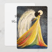 Carte de vacances à plat peinte à la main par l'an (Devant / Derrière)