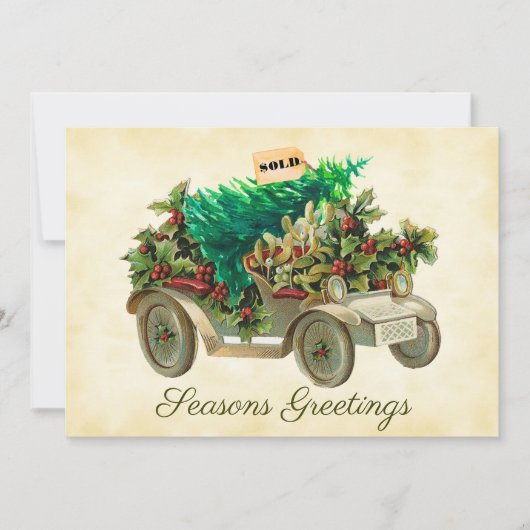 Carte de vacances à plat pour ramener l'arbre à la (Devant)