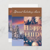 Carte de vacances à plat, taille : 4,25" x 5,5", p (Devant / Derrière)