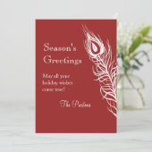 Carte de vacances à plumes de paon (Debout devant)