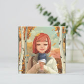 Carte de vacances à thème Automne (Debout devant)