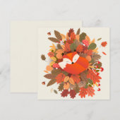 Carte de vacances à thème Automne (Devant / Derrière)