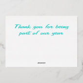 Carte de vacances à thème chevalin en feuille méta (Verso)