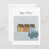 Carte de vacances à thème hiver (Devant / Derrière)