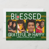 Carte de vacances à thème tribal Joyeuse et bénie  (Devant)