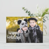 Carte de vacances à typographie à plaid avec grand (Debout devant)