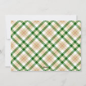 Carte de vacances à typographie plaid et grande ph (Dos)