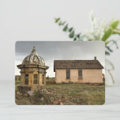 Carte de vacances abandonnée paysage plat (Debout devant)