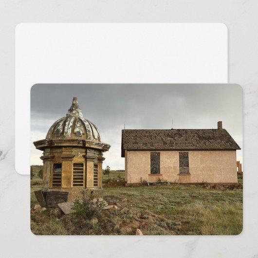 Carte de vacances abandonnée paysage plat (Devant / Derrière)