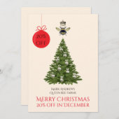 Carte De Vacances Abeilles & Couronne Ou Apiary Bu (Devant / Derrière)