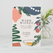 Carte de vacances Abstraite Business Flat (Debout devant)