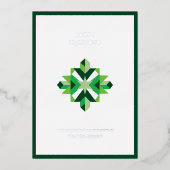 Carte de vacances Abstraite Snowflake Corporate (Recto)