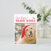 Carte de vacances adorable Chien - Amour, Baisers  (Debout devant)