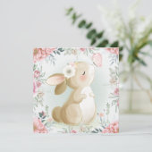 Carte de vacances adorable lapin (Debout devant)