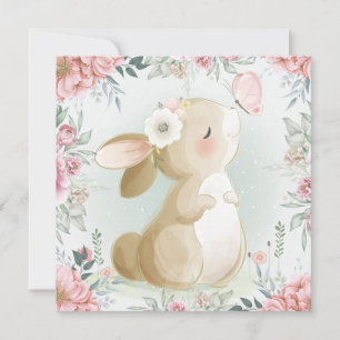 Carte de vacances adorable lapin